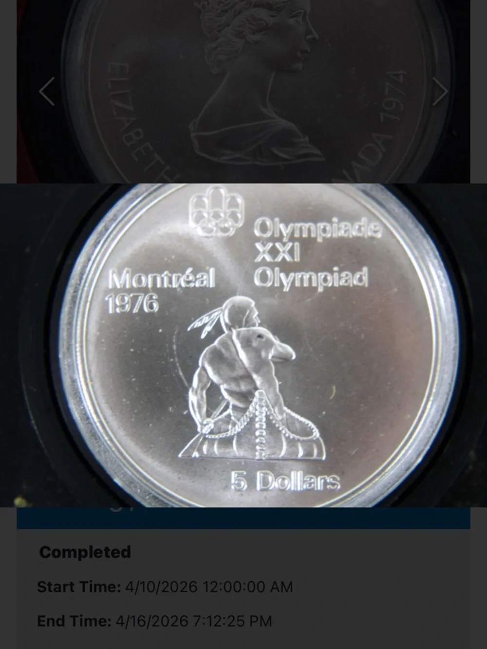 1974 Canada Silver Coin Featuring Queen Elizabeth II - Sterling Silver